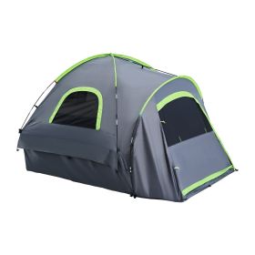 Pickup Truck Tent, Fit 5.0-5.2 ft Truck Tents for Camping, Waterproof PU2000mm 2-3 Person Sleeping Truck Bed Tent with Double Layer Design Window